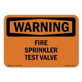 thumbnail image 1 of OSHA WARNING Sign - Fire Sprinkler Test Valve | Plastic Sign | Protect Your Business, Construction Site, Warehouse & Shop Area | Made in the USA, 1 of 5