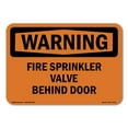 thumbnail image 1 of OSHA WARNING Sign - Fire Sprinkler Valve Behind Door | Plastic Sign | Protect Your Business, Construction Site, Warehouse & Shop Area | Made in the USA, 1 of 5