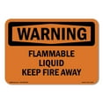 thumbnail image 1 of OSHA WARNING Sign - Flammable Liquid Keep Fire Away | Plastic Sign | Protect Your Business, Construction Site, Warehouse & Shop Area | Made in the USA, 1 of 5