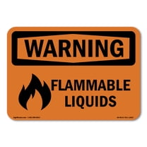 OSHA WARNING Sign - Gasoline [Right Arrow] With Symbol | Aluminum Sign ...