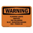 thumbnail image 1 of OSHA WARNING Sign - Flashing Lights Indicate The Following Blue | Decal | Protect Your Business, Work Site, Warehouse & Shop Area | Made in the USA, 1 of 5
