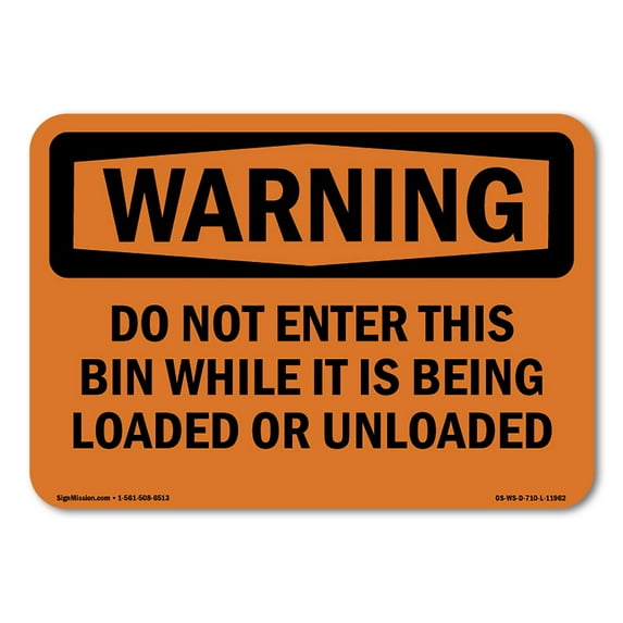 OSHA WARNING Sign - Grain Bin Silo Safety | Decal | Protect Your Business, Construction Site, Warehouse & Shop Area | Made in the USA