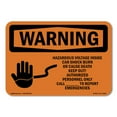 thumbnail image 1 of OSHA WARNING Sign - Hazardous Voltage Inside With Symbol | Decal | Protect Your Business, Construction Site, Warehouse & Shop Area | Made in the USA, 1 of 5