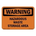 thumbnail image 1 of OSHA WARNING Sign - Hazardous Waste Storage Area | Decal | Protect Your Business, Construction Site, Warehouse & Shop Area | Made in the USA, 1 of 5