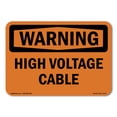thumbnail image 1 of OSHA WARNING Sign - High Voltage Cable | Decal | Protect Your Business, Construction Site, Warehouse & Shop Area | Made in the USA, 1 of 5