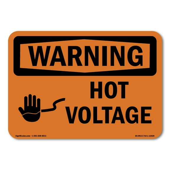 OSHA WARNING Sign - High Voltage | Decal | Protect Your Business, Construction Site, Warehouse & Shop Area | Made in the USA