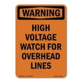 thumbnail image 1 of OSHA WARNING Sign - High Voltage Watch For Overhead Lines | Decal | Protect Your Business, Work Site, Warehouse & Shop Area | Made in the USA, 1 of 5