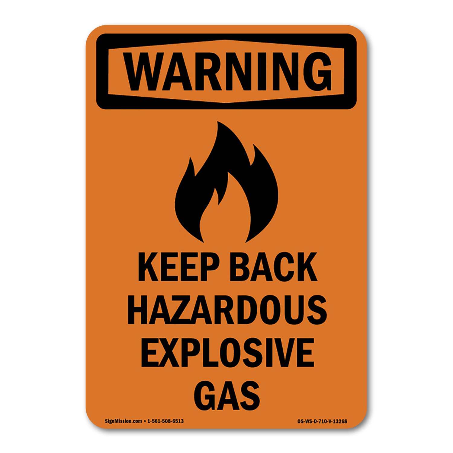 OSHA WARNING Sign - Keep Back Hazardous With Symbol | Decal | Protect ...