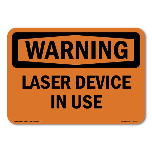 OSHA WARNING Sign - Laser In Use | Decal | Protect Your Business, Construction Site, Warehouse & Shop Area | Made in the USA