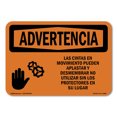 thumbnail image 1 of OSHA WARNING Sign - Moving Belts Can Crush Spanish | Decal | Protect Your Business, Construction Site, Warehouse & Shop Area | Made in the USA, 1 of 5