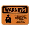 thumbnail image 1 of OSHA WARNING Sign - Nitrogen Gas Can Cause Injury With Symbol | Aluminum Sign | Protect Your Business, Work Site, Warehouse & Shop Area | Made in the USA, 1 of 6