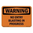 thumbnail image 1 of OSHA WARNING Sign - No Entry Blasting In Progress | Plastic Sign | Protect Your Business, Construction Site, Warehouse & Shop Area | Made in the USA, 1 of 5