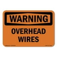 thumbnail image 1 of OSHA WARNING Sign - Overhead Wires | Plastic Sign | Protect Your Business, Construction Site, Warehouse & Shop Area | Made in the USA, 1 of 5