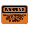 thumbnail image 1 of OSHA WARNING Sign - Persons With Pacemakers Or Other Similar | Plastic Sign | Protect Your Business, Work Site, Warehouse & Shop Area | Made in the USA, 1 of 5