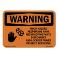 thumbnail image 1 of OSHA WARNING Sign - Pinch Hazard Keep Hands Away With Symbol | Plastic Sign | Protect Your Business, Work Site, Warehouse & Shop Area | Made in the USA, 1 of 5