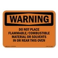thumbnail image 1 of OSHA WARNING Sign - Do Not Place Flammable Combustible Material | Plastic Sign | Protect Your Business, Work Site, Warehouse & Shop Area | Made in the USA, 1 of 5
