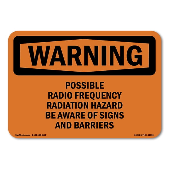 OSHA WARNING Sign - Possible Radio Frequency Radiation Hazard | Decal | Protect Your Business, Work Site, Warehouse & Shop Area | Made in the USA