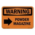 thumbnail image 1 of OSHA WARNING Sign - Powder Magazine [Right Arrow] With Symbol | Decal | Protect Your Business, Work Site, Warehouse & Shop Area | Made in the USA, 1 of 5