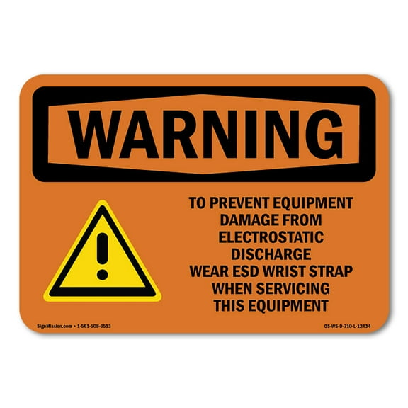 OSHA WARNING Sign - To Prevent Equipment Damage With Symbol | Plastic Sign | Protect Your Business, Work Site, Warehouse & Shop Area | Made in the USA