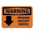 thumbnail image 1 of OSHA WARNING Sign - Propane Shutoff Switch [Down Arrow] With Symbol | Decal | Protect Your Business, Work Site, Warehouse | Made in the USA, 1 of 5