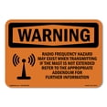 thumbnail image 1 of OSHA WARNING Sign - Radio Frequency Hazard May Exist With Symbol | Decal | Protect Your Business, Work Site, Warehouse & Shop Area | Made in the USA, 1 of 5