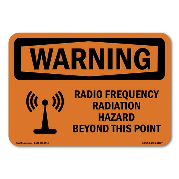 OSHA WARNING Sign - Radio Frequency Radiation Hazard Area | Decal | Protect Your Business, Work Site, Warehouse & Shop Area | Made in the USA
