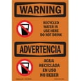 thumbnail image 1 of OSHA WARNING Sign - Recycled Water In Use Here Do Not Drink | Decal | Protect Your Business, Work Site, Warehouse & Shop Area | Made in the USA, 1 of 5