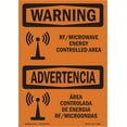 thumbnail image 1 of OSHA WARNING Sign - Rf Microwave Energy Controlled Area | Decal | Protect Your Business, Construction Site, Warehouse & Shop Area | Made in the USA, 1 of 5