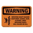 thumbnail image 1 of OSHA WARNING Sign - Rotating Shaft Hazard Keep Body With Symbol | Decal | Protect Your Business Work Site Warehouse & Shop Area | Made in the USA, 1 of 5