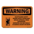 thumbnail image 1 of OSHA WARNING Sign - Scaffolding Safety Review Guidelines | Decal | Protect Your Business, Work Site, Warehouse & Shop Area | Made in the USA, 1 of 5