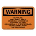 thumbnail image 1 of OSHA WARNING Sign - Solvent Level Do Not Overfill Solvent Level | Decal | Protect Your Business, Work Site, Warehouse & Shop Area | Made in the USA, 1 of 5