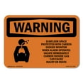 thumbnail image 1 of OSHA WARNING Sign - Subfloor Space Protected With Symbol | Plastic Sign | Protect Your Business, Construction Site, Warehouse & Shop Area | Made in the USA, 1 of 5