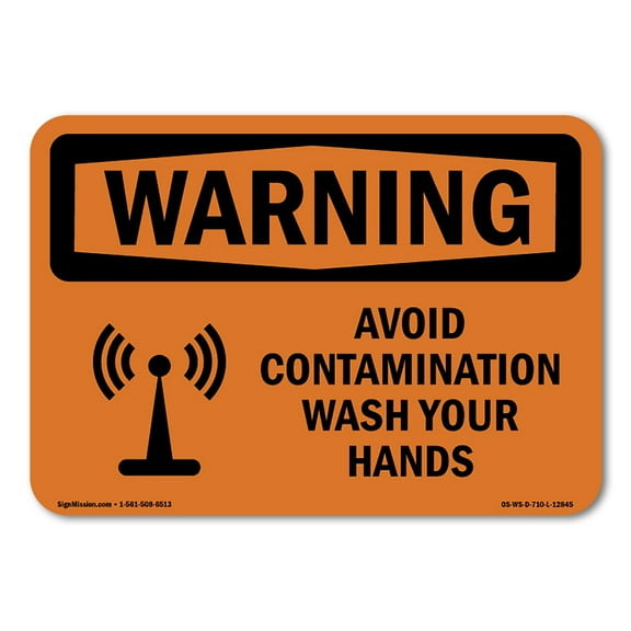 OSHA WARNING Sign - Symbol Only - Radio Frequency Hazard | Plastic Sign | Protect Your Business, Work Site, Warehouse & Shop Area | Made in the USA