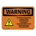 thumbnail image 1 of OSHA WARNING Sign - To Prevent Equipment Damage With Symbol | Decal | Protect Your Business, Work Site, Warehouse & Shop Area | Made in the USA, 1 of 5