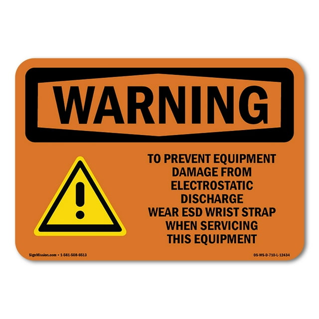 OSHA WARNING Sign - To Prevent Equipment Damage With Symbol | Decal | Protect Your Business, Work Site, Warehouse & Shop Area | Made in the USA