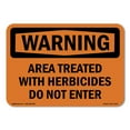 thumbnail image 1 of OSHA WARNING Sign - Treated With Herbicides Do Not Enter | Decal | Protect Your Business, Work Site, Warehouse & Shop Area | Made in the USA, 1 of 5