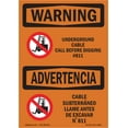thumbnail image 1 of OSHA WARNING Sign - Underground Cable Call #811 Bilingual | Decal | Protect Your Business, Work Site, Warehouse & Shop Area | Made in the USA, 1 of 5