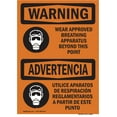 thumbnail image 1 of OSHA WARNING Sign - Wear Approved Breathing Apparatus Bilingual | Plastic Sign | Protect Your Business, Work Site, Warehouse & Shop Area | Made in the USA, 1 of 5