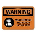 thumbnail image 1 of OSHA WARNING Sign - Wear Hearing Protection In This Area | Aluminum Sign | Protect Your Business, Work Site, Warehouse & Shop Area | Made in the USA, 1 of 6