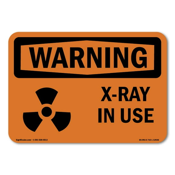 OSHA WARNING Sign - X-Ray In Use | Plastic Sign | Protect Your Business, Construction Site, Warehouse & Shop Area | Made in the USA