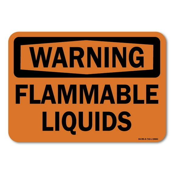 OSHA Warning Decal - Flammable Liquids | Decal | Protect Your Business, Work Site, Warehouse & Shop Area | Made in the USA
