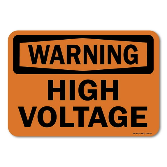 OSHA Warning Decal - High Voltage | Decal | Protect Your Business, Work Site, Warehouse & Shop Area | Made in the USA