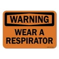 thumbnail image 1 of OSHA Warning Peel And Stick Wall Graphic - Wear A Respirator |  Peel And Stick Wall Graphic | Protect your Business, Class Room, Office & Interior Surroundings & Shop Area |  Made in, 1 of 4