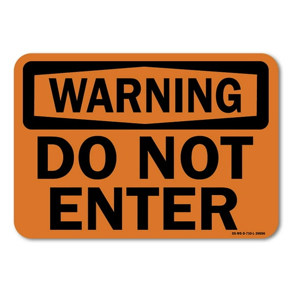 OSHA Warning Sign - Do Not Enter | Plastic Sign | Protect Your Business, Work Site, Warehouse & Shop Area | Made in the USA