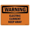thumbnail image 1 of OSHA Warning Sign - Electric Current Keep Away, 1 of 1
