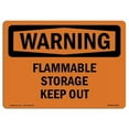 thumbnail image 1 of OSHA Warning Sign - Flammable Storage Keep Out, 1 of 1