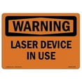 thumbnail image 1 of OSHA Warning Sign - Laser Device in Use, 1 of 1