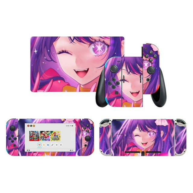 OSHI NO KO Game Switch Skin Anime Cartoon Game Sticker, No Bubble, Waterproof Game Switch