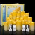 OSHINE Set of 18 Flameless Candles Outdoor Waterproof Plastic LED