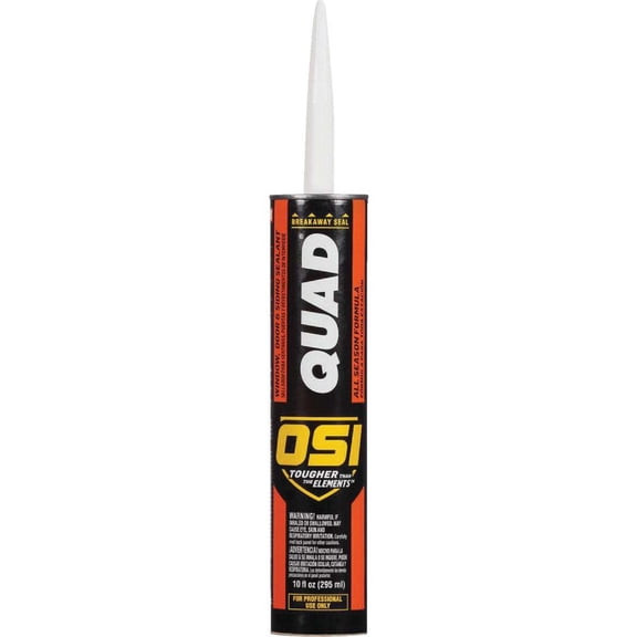 Henkel OSI QUAD 10 Oz. Window, Door & Siding Polymer Sealant, Gray 1637238 — Residential Use, Standard Application